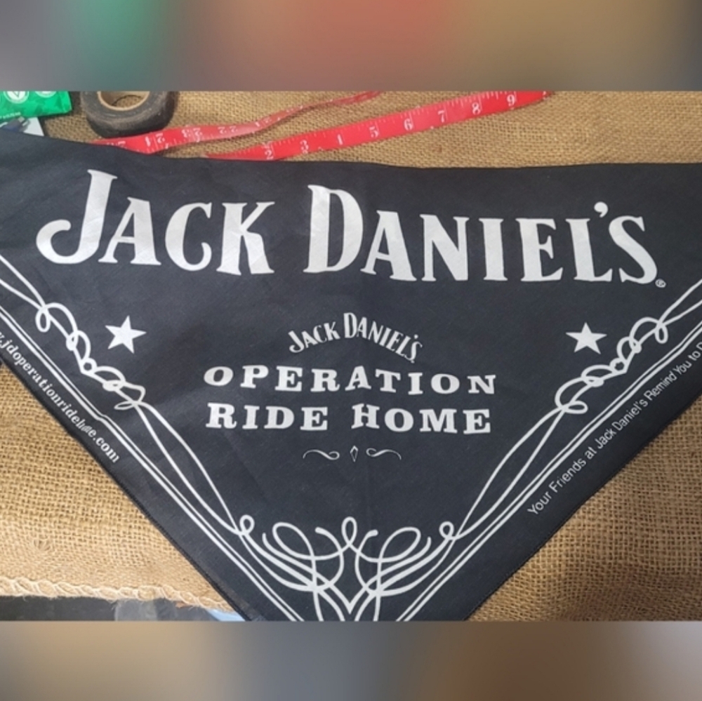 💜5/$25💜  Jack Daniels Whiskey Black Bandana